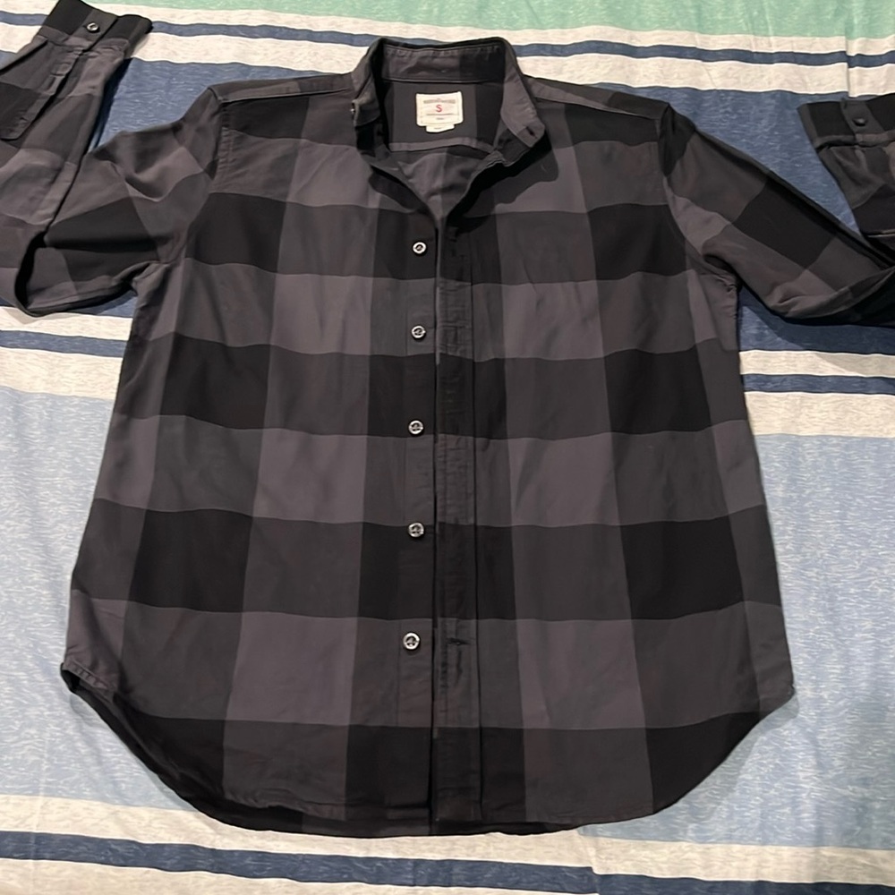 Men’s GAP slim fit small checkered cotton l/s shirt